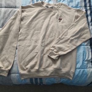 Men's Crewneck Sweater Small Beige